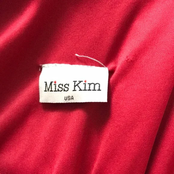 ❤️ Women’s Vintage MISS KIM Long Red & Black Formal Prom Sleeveless Dress Size? - Picture 2 of 11